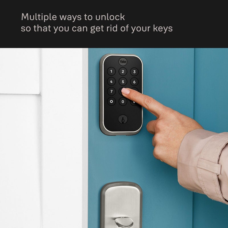 Yale Security Assure Lock 2 Deadbolt, Satin Nickel Keyed Smart Entry Door Lock with Wi-Fi Connected Keypad for Code Entry and Remote Access, YRD410-WF1-619 - Image 3